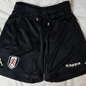 Kappa Men’s Black Athletic Shorts Fulham FFC Crest Large